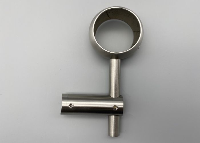Handlaufhalter mit Kugelring  zur seitlichen Pfosten Montage 42,4,Abstand 50 mm