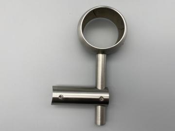 Handlaufhalter mit Kugelring  zur seitlichen Pfosten Montage 42,4,Abstand 50 mm