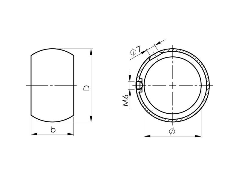 Kugelring für Rohr 33,7 V2A Handlauf Aufnahme Handlaufring Edelstahl